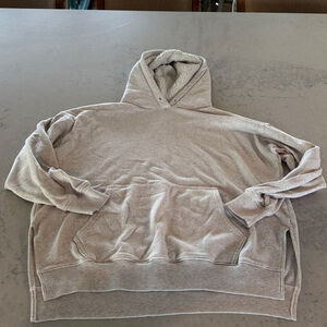 American Eagle Outfitters Cream Gray Jegging Fit Hoodie XXS